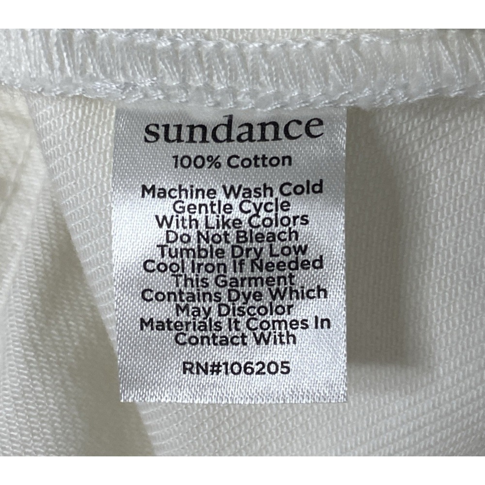 Sundance‎ Poppy Denim Dress 4 White Western Coastal Cowgirl Casual Chic Cottage - Picture 6 of 9
